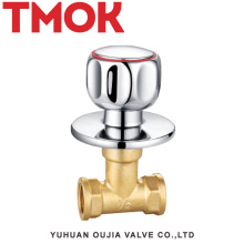 brass double male thread concealed stop valve